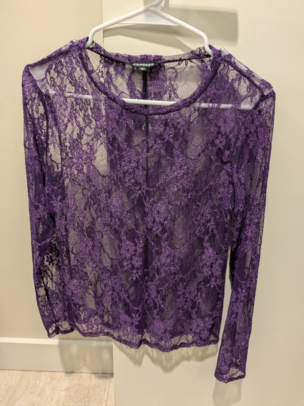 Purple lace shirt